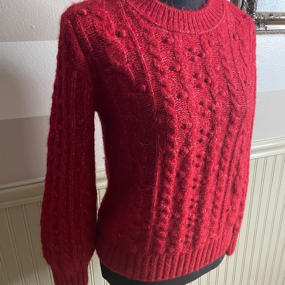 LOFT Vibrant Red Knit Sweater - Picture 5 of 15